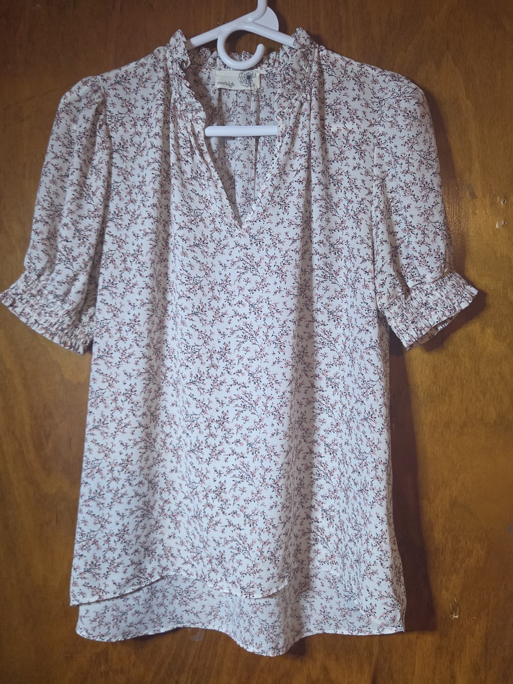 Everleigh Cottagecore Floral Smocked Puff Sleeve Blouse Size S